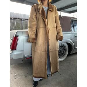 🔥VTG Centigrade Brown Faux Penny
Lane Shearling Coat Grunge Boho Western Y2K